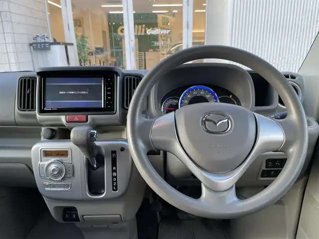 マツダ スクラム ワゴン PXターボ 石川県 2022(令4)年 2.7万km ブルーイッシュブラックパール3 ワンオーナー/ハイルーフ/ターボ/社外メモリーナビ/フルセグTV/バックカメラ/ETC/スマートキー/プッシュスタート/両側スライドドア/レーダーブレーキ/シートヒーター/保証書