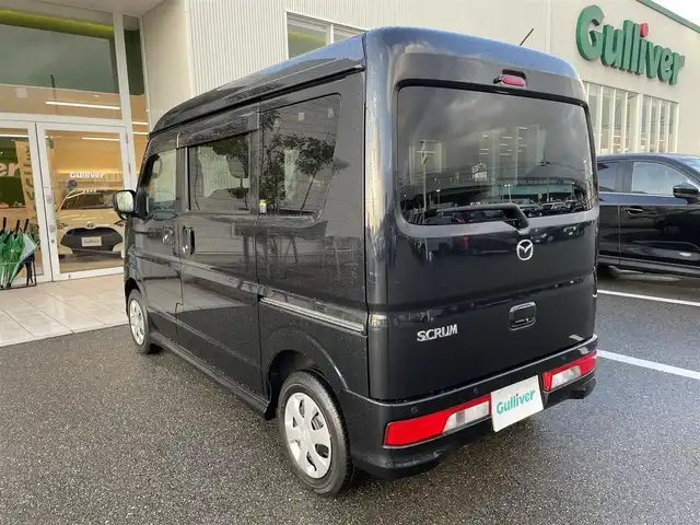 マツダ スクラム ワゴン PXターボ 石川県 2022(令4)年 2.7万km ブルーイッシュブラックパール3 ワンオーナー/ハイルーフ/ターボ/社外メモリーナビ/フルセグTV/バックカメラ/ETC/スマートキー/プッシュスタート/両側スライドドア/レーダーブレーキ/シートヒーター/保証書