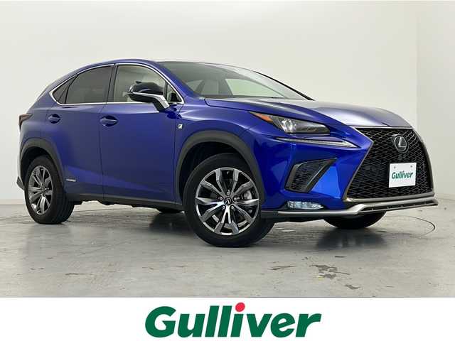 レクサス ＮＸ 300h Fスポーツ 宮城県 2020(令2)年 3.5万km ヒートブルーコントラストレイヤリング 禁煙車/ワンオーナー/パノラマガラスルーフ/レクサスセーフティシステム/・プリクラッシュセーフティ/・レーントレーシングアシスト/・レーダークルーズコントロール/・オートハイビームアシスト/純正ナビ/・CD.DVD.SD.BT.USB/フルセグTV/バックカメラ/ホワイトレザーシート/・前席パワーシート（D席メモリー付）/・前席シートヒーター/・前席エアシート/パワーバックドア/電動パーキングブレーキ/オートホールド機能/AC100V充電/ステアリングヒーター/パドルシフト/ステアリングスイッチ/ビルトインETC2.0/社外ドライブレコーダー（FR）/LEDヘッドライト/LEDフォグランプ/純正18インチアルミホイール