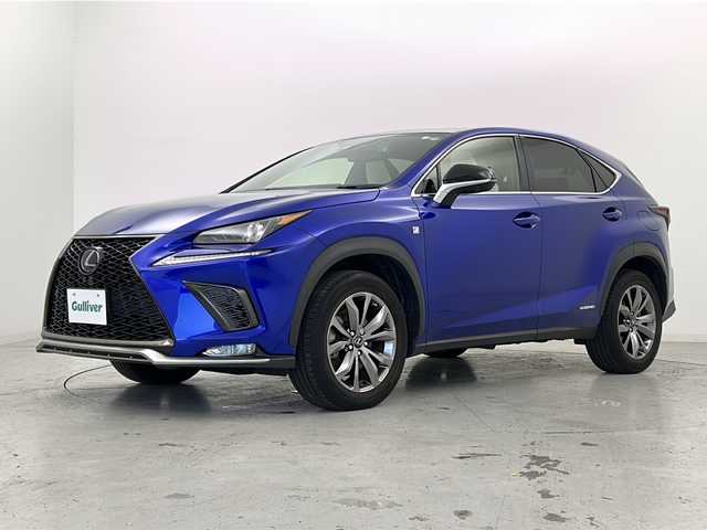 レクサス ＮＸ 300h Fスポーツ 宮城県 2020(令2)年 3.5万km ヒートブルーコントラストレイヤリング 禁煙車/ワンオーナー/パノラマガラスルーフ/レクサスセーフティシステム/・プリクラッシュセーフティ/・レーントレーシングアシスト/・レーダークルーズコントロール/・オートハイビームアシスト/純正ナビ/・CD.DVD.SD.BT.USB/フルセグTV/バックカメラ/ホワイトレザーシート/・前席パワーシート（D席メモリー付）/・前席シートヒーター/・前席エアシート/パワーバックドア/電動パーキングブレーキ/オートホールド機能/AC100V充電/ステアリングヒーター/パドルシフト/ステアリングスイッチ/ビルトインETC2.0/社外ドライブレコーダー（FR）/LEDヘッドライト/LEDフォグランプ/純正18インチアルミホイール