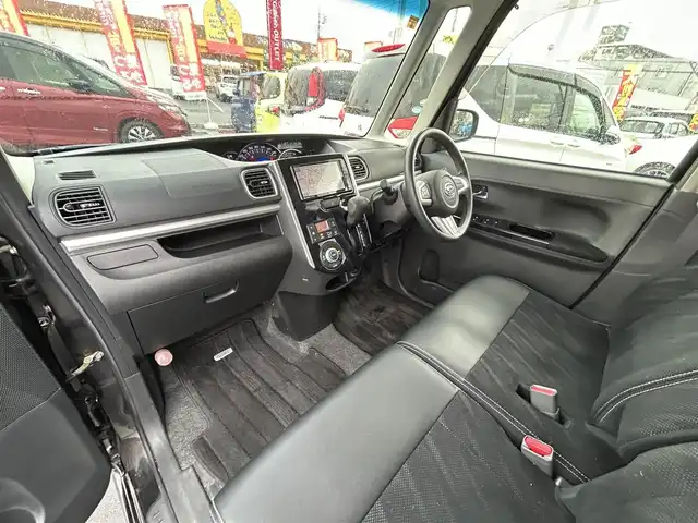 ダイハツ タント カスタム X トップED SAⅡ 群馬県 2016(平28)年 5万km ブラックマイカメタリック パナソニックSDナビ/CD・DVD・SD・フルセグ/バックカメラ/片側パワースライドドア/ETC/横滑り防止装置/衝突軽減ブレーキ/アイドリングストップ/純正アルミホイール/純正フロアマット/LEDヘッドライト/スマートキー×2