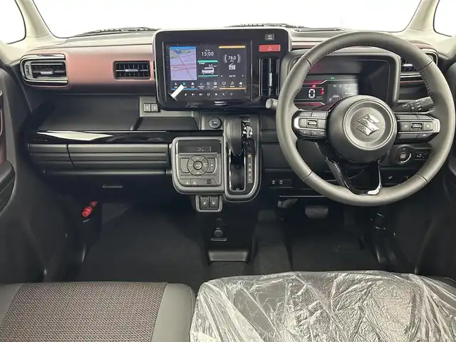 スズキ スペーシア カスタム HYBRID XS 千葉県 2024(令6)年 0.1千km ブルーイッシュブラックパール3 届出済未使用者/スズキセーフティサポート/・デュアルカメラブレーキサポート  　　　　/・誤発進抑制機能/・車線逸脱警報機能/・ふらつき警報機能/・先行車発進お知らせ機能/・オートマチックハイビーム/・リヤパーキングセンサー/レーダークルーズコントロール/スズキコネクト9インチナビ/　BT/フルセグTV/Apple CarPlay/Android　Auto/アラウンドビューモニター/両側パワースライドドア/前席シートヒーター/ステアリングヒーター/ヘッドアップディスプレイ/プッシュスタート＆スマートキー/ステアリングスイッチ/革巻きステアリング/純正15インチアルミホイール/LEDヘッドライト/フォグライト