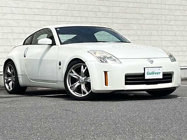 日産 フェアレディ Ｚ バージョンT 茨城県 2006(平18)年 7.7万km ホワイトパール Z34純正19inアルミホイール/BOSEサウンドシステム/黒革レザーシート/パワーシート/シートヒーター/ETC/オートライト/HIDヘッドライト/リモコンキー