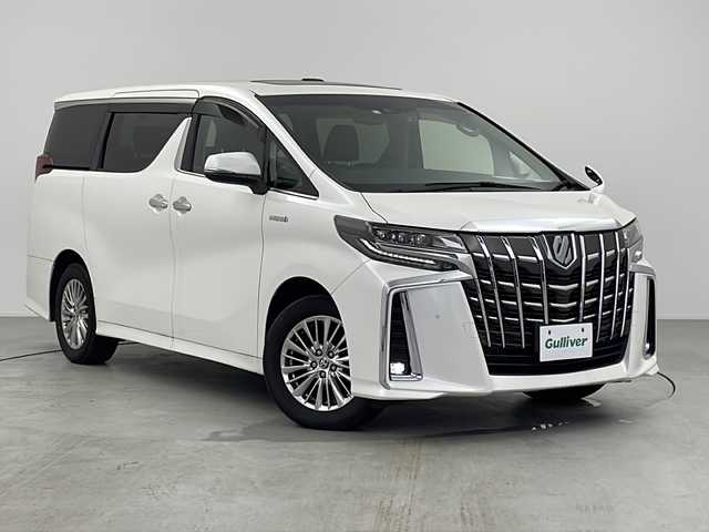 トヨタ アルファードハイブリット SR Cパッケージ 愛知県 2020(令2)年 5.2万km ホワイトパールクリスタルシャイン 純正ナビ/Bluetooth/フルセグTV/CD/DVD/後席モニター/両側パワースライドドア/サンルーフ/衝突被害軽減ブレーキ/レーンアシスト/コーナーセンサー/レーダークルーズコントロール/ハンドルヒーター/前席シートヒーター/シートクーラー/パワーバックドア/パワーシート/ドライブレコーダー/ETC/LEDオートライト/純正17インチアルミホイール/電動格納ミラー