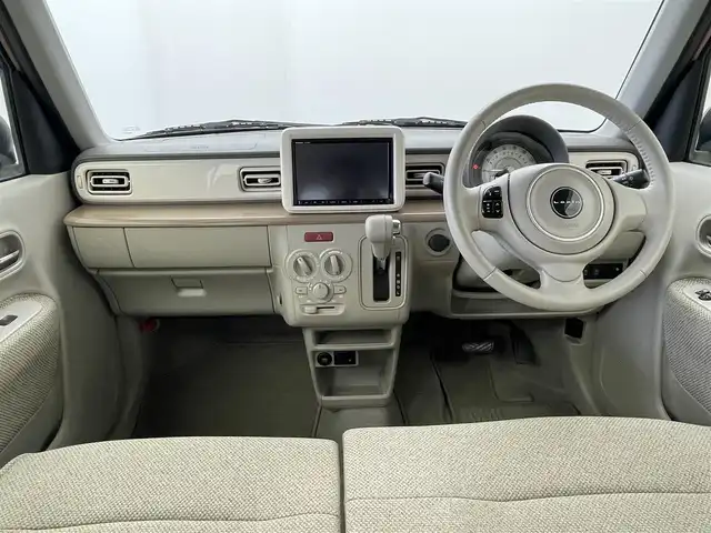 スズキ ラパン S 群馬県 2019(令1)年 4.2万km コフレピンクパールメタリック/ホワイト2トーンルーフ 社外８インチナビ　全方位モニター　ＨＩＤオートライト　シートヒーター　ステアリングリモコン　横滑り防止装置　コーナーセンサー　アイドリングストップ　ドライブレコーダー　スマートキー　禁煙車