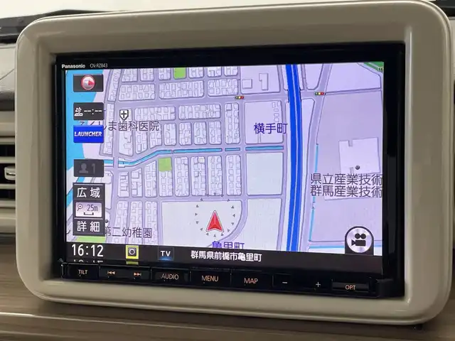 スズキ ラパン S 群馬県 2019(令1)年 4.2万km コフレピンクパールメタリック/ホワイト2トーンルーフ 社外８インチナビ　全方位モニター　ＨＩＤオートライト　シートヒーター　ステアリングリモコン　横滑り防止装置　コーナーセンサー　アイドリングストップ　ドライブレコーダー　スマートキー　禁煙車