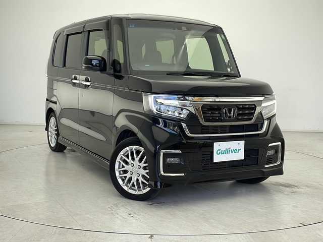 ホンダ Ｎ ＢＯＸ カスタム EX ターボ 千葉県 2021(令3)年 2.9万km クリスタルブラックパール 衝突軽減ブレーキ/レーンキープアシスト/純正アルミホイール/社外SDナビ/（フルセグ/Bluetooth/USB/FM/AM/AppleCarPlay）/バックカメラ/ETC/ドライブレコーダー/コーナーセンサー/レーンキープアシスト/ハーフレザーシート/LEDヘッドライト/電動格納ミラー