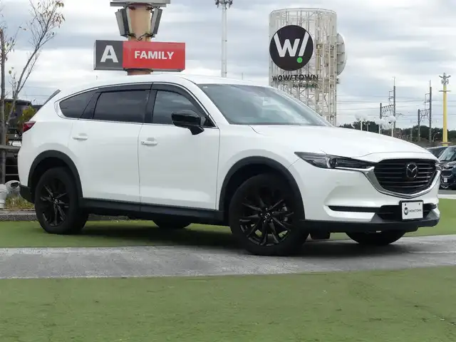 マツダ ＣＸ－８ 25S ブラックトーンED 千葉県 2021(令3)年 3.9万km スノーフレイクホワイトパールマイカ 225/55R19/スマートシティブレーキサポート/ブラインドスポットモニタリング/レーンキープ・アシスト・システム/アクティブ・ドライビング・ディスプレイ/パワーバックドア/純正SDナビ/地デジTV/【Bluetooth接続】/【Apple CarPlay　Android Auto対応】/360°ビュー・モニター/ドライブレコーダー（前後撮影）/革巻きステアリング/ステアリングヒーター/ステアリングスイッチ/ETC/LEDヘッドライト/ウインカーミラー/コーナーセンサー/純正19インチアルミホイル/サイド/カーテンエアバッグ/アドバンストキーレスエントリー