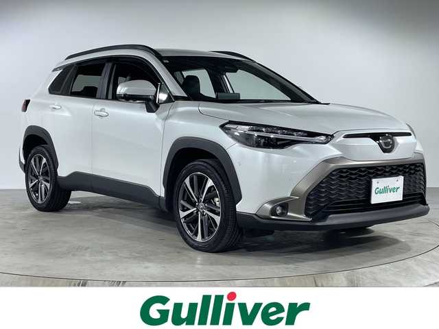 トヨタ カローラ クロス ハイブリッド Z 福岡県 2023(令5)年 1万km プラチナホワイトパールマイカ 純正ディスプレイオーディオ/フルセグテレビ/バックカメラ/サイドカメラ/パワーバックドア/パワーシート/シートヒーター/ハーフレザーシート/革巻きステアリング/パーキングアシスト/LEDヘッドライト/BSM/ETC