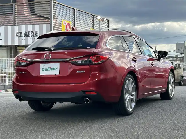 マツダ アテンザ ワゴン XD 奈良県 2013(平25)年 7万km ソウルレッドプレミアムメタリック /ワンオーナー//社外ナビ【Ｃ９Ｐ９】/CD/DVD/BT/フルセグTV//プッシュスタート//クルーズコントロール//ＡＦＳ//横滑り防止システム//アイドリングストップ//ルーフレール//ウィンカーミラー//革巻きステアリング//19インチ純正ＡＷ//スタッドレスタイヤ積み込みＡＷ付き//ＥＴＣ//バニティミラーライト付き//スペアキーｘ１//オートライト/フォグ//純正フロアマット//保証書/取扱説明書/ナビ取扱