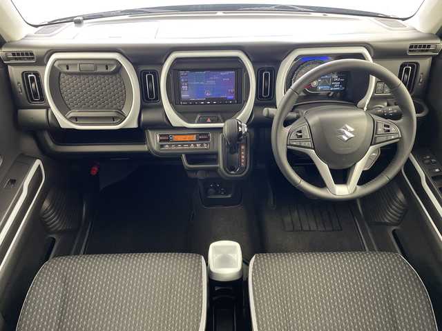 スズキ ハスラー HYBRID X 岐阜県 2024(令6)年 2.4万km オフブルーメタリック/ソフトベージュメタリック 7型ナビ(CN-E330D)/・フルセグ/Bluetooth/前方ドライブレコーダー/ETC/バックモニター/前席シートヒーター/アダプティブクルーズコントロール/クリアランスソナー/純正アルミホイール/スマートキー/プッシュスタート