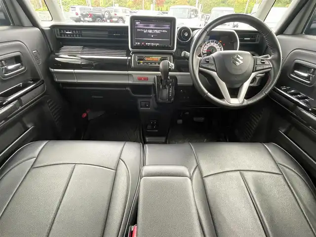 スズキ スペーシア カスタム HYBRID XS ターボ 大阪府 2021(令3)年 4.2万km ブルーイッシュブラックパール3 スズキセーフティーサポート　/純正8インチナビ　/ミュージックサーバー　/全方位カメラ　/両側電動パワースライドドア　/パドルシフト　/追従型クルーズコントロール　/シートヒーター　/HUD /ビルトインETC　/ドライブレコーダー