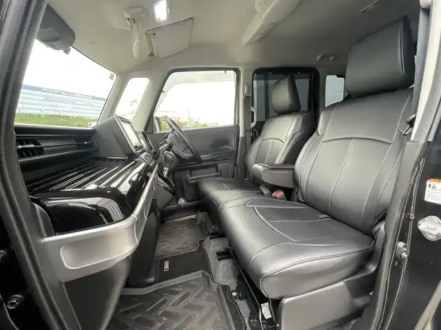 スズキ スペーシア カスタム HYBRID XS ターボ 大阪府 2021(令3)年 4.2万km ブルーイッシュブラックパール3 スズキセーフティーサポート　/純正8インチナビ　/ミュージックサーバー　/全方位カメラ　/両側電動パワースライドドア　/パドルシフト　/追従型クルーズコントロール　/シートヒーター　/HUD /ビルトインETC　/ドライブレコーダー