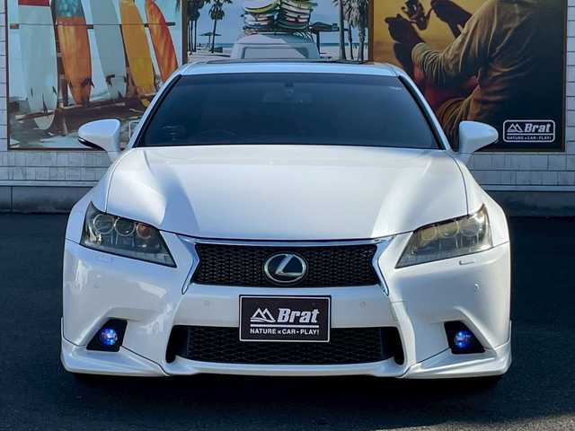 レクサス ＧＳ 450h Fスポーツ 滋賀県 2012(平24)年 8.8万km ホワイトパールクリスタルシャイン マークレビンソン/プリクラッシュセーフティ/ナイトビューカメラ/TRD4本出しマフラー/純正エアロ/サンルーフ/ブラウンレザーシート/前席エアシート＆ヒーター/前席パワーシート/パワートランク/メーカーナビ/バックカメラ/フルセグTV：DVD：CD：USB：AUX/デイライトフォグ/ハンドルヒーター/ビルトインETC/コーナーセンサー/オートサンシェード/オートハイビーム/パドルシフト/純正フロアマット/レーダークルーズコントロール/保証書・取扱説明書