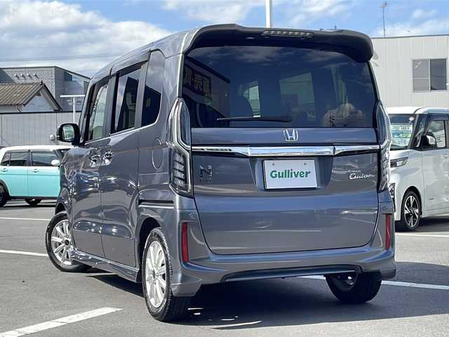 ホンダ Ｎ ＢＯＸ カスタム G EX ターボ ホンダセンシング 長野県 2018(平30)年 5.6万km シャイニンググレーM ターボ/ハーフレザーシート/純正ナビ【VXU-195NBi】/フルセグテレビ/BluetoothAudio/社外14インチアルミホイール/両側パワースライドドア/クルーズコントロール/レーンキープアシスト/衝突軽減システム/純正フロアマット/プッシュスタート/コーナーセンサー/ドライブレコーダー/オートハイビーム/LEDオートライト/フォグランプ/パドルシフト/バックカメラ/ETC