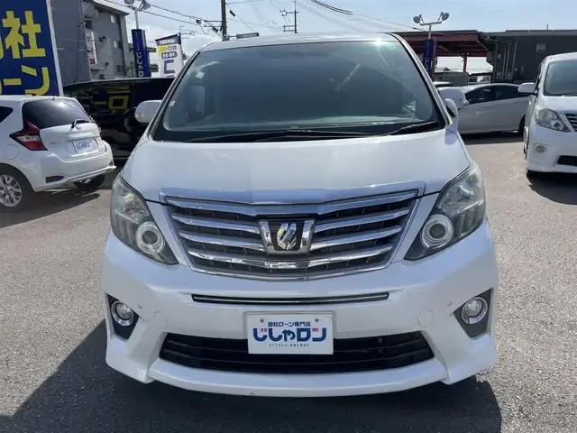 トヨタ アルファード 240S 和歌山県 2012(平24)年 14万km ホワイトパールクリスタルシャイン (株)IDOMが運営する【じしゃロン和歌山店】の自社ローン専用車両になります。こちらは現金またはオートローンご利用時の価格です。自社ローンご希望の方は別途その旨お申付け下さい/純正7インチナビ/フルセグTV/ETC/バックカメラ/両側パワースライドドア/純正フリップダウン/純正フロアマット/純正アルミホイール/ヴァレンティ製社外テールライト/RSR製ダウンサス