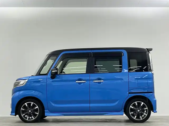 スズキ スペーシア カスタム HYBRID XS ターボ 埼玉県 2018(平30)年 7.2万km ブリスクブルーメタリック/ブラック2トーンルーフ 純正8型ナビ アラウンドビューモニター Bluetooth クルーズコントロール 両側パワースライドドア シートヒーター ハーフレザーシート コーナーセンサー オートハイビーム 前後ドラレコ ETC