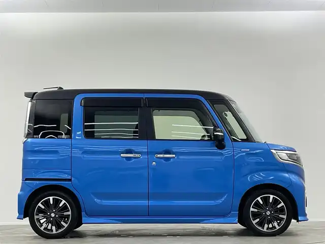 スズキ スペーシア カスタム HYBRID XS ターボ 埼玉県 2018(平30)年 7.2万km ブリスクブルーメタリック/ブラック2トーンルーフ 純正8型ナビ アラウンドビューモニター Bluetooth クルーズコントロール 両側パワースライドドア シートヒーター ハーフレザーシート コーナーセンサー オートハイビーム 前後ドラレコ ETC