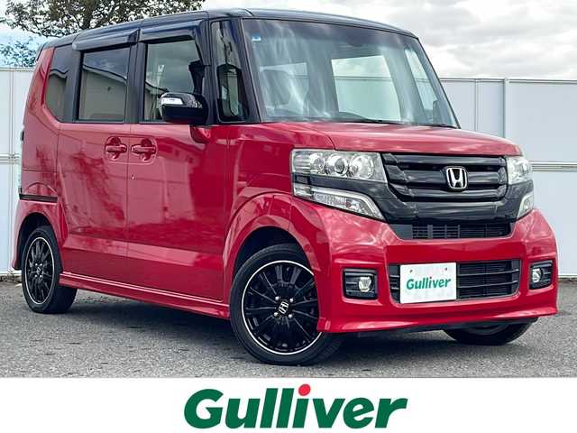ホンダ Ｎ ＢＯＸ カスタム G ターボ Lパッケージ 岩手県 2015(平27)年 6.6万km ミラノレッド シティブレーキアシスト　アルパインナビ　バックＣ　Ｂｌｕｅｔｏｏｔｈ　ＤＶＤ再生　フルセグＴＶ　両側パワースライドドア　ハーフレザーシート　シートヒーター　純正１５インチＡＷ　パドルシフト　ＥＴＣ