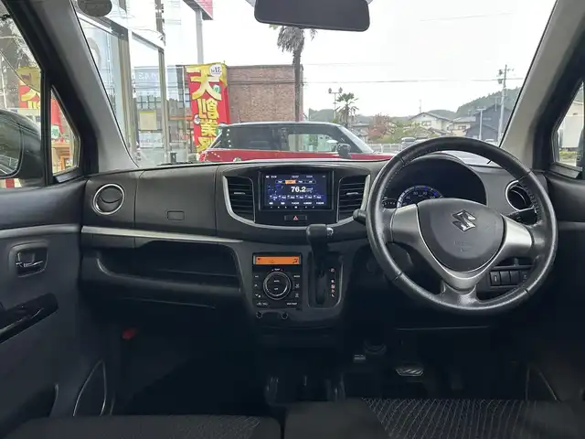 スズキ ワゴンＲ スティングレー X 福島県 2013(平25)年 8万km ブルーイッシュブラックパール3 登録時走行距離：79759Km/ワンオーナー/社外ディスプレイオーディオ/（AM/FM/AUX/USB/iPod/BT接続）/PUSHスタート/アイドリングストップ/純正フロアマット/HIDヘッドライト/オートライト/フォグランプ/スペアキー/電格ミラー/社外AW/取扱説明書/保証書