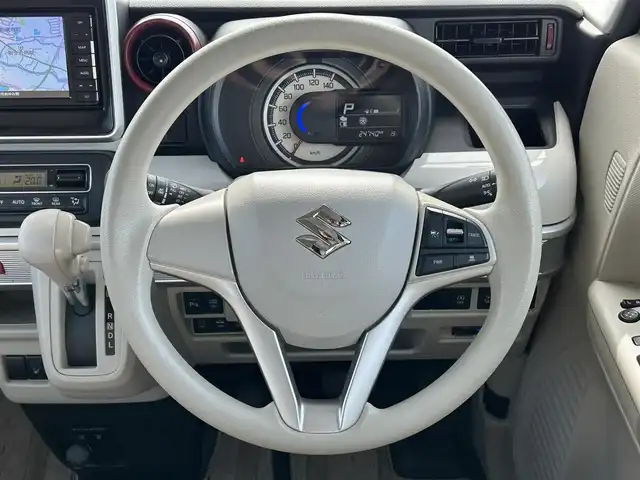 スズキ スペーシア HYBRID X 大阪府 2020(令2)年 2.5万km オフブルーM 社外メモリ－ナビ（strada）　/フルセグTV/CD/DVD/Bluetooth　/両側電動パワースライドドア　/追従型クルーズコントロール　/シートヒーター/ビルトインETC　/前後ドライブレコーダー　/純正フロアマット　/後方コーナーセンサー　