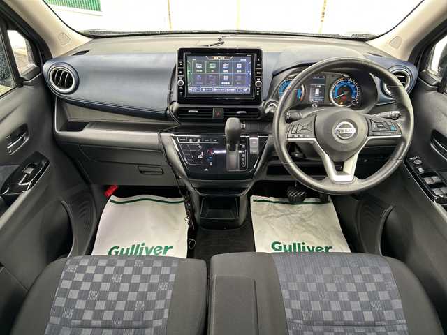 日産 デイズ HWS G ターボ プロパイロットED 福岡県 2019(令1)年 6.7万km チタニウムグレーメタリック 禁煙車/ワンオーナー車/純正9インチナビ(MM319D-L)/ETC/インテリジェントアラウンドビューモニター/バックカメラ/前後ドライブレコーダー(CSD-750FHG)/プロパイロット/インテリジェントエマージェンシーブレーキ/レーンディパーチャーウォーニング/踏み間違い防止アシスト/フロント&バックソナー/LEDヘッドライト/オートライト/ハイビームアシスト/フロントフォグランプ/フロントベンチシート/純正15インチアルミホイール/純正フロアマット/電子パーキングブレーキ/ブレーキホールド/革巻きステアリング/ステアリングスイッチ/プッシュスタート/電動格納ミラー/アイドリングストップ/新車保証書・取扱説明書/スペアキー