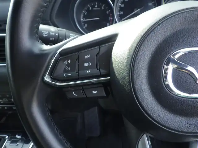 マツダ ＣＸ－８ 25S 千葉県 2019(平31)年 5.4万km スノーフレイクホワイトパールマイカ スマートシティブレーキサポート/ブラインドスポットモニター/レーンキープ・アシスト・システム/純正SDナビ/地デジTV/【DVD/CD再生機能　Bluetooth接続】/サイド/バックカメラ/革巻きステアリング/ETC/LEDヘッドライト/ウインカーミラー/コーナーセンサー/純正17インチアルミホイル/サイド/カーテンエアバッグ/アドバンストキーレスエントリー