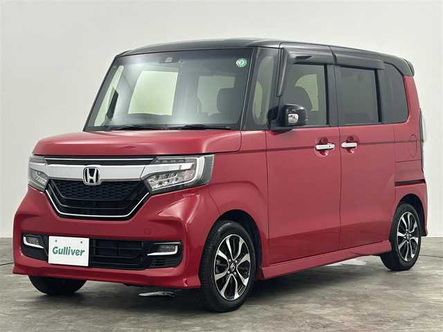 ホンダ Ｎ ＢＯＸ カスタム G L ホンダセンシング 群馬県 2020(令2)年 6.1万km ミラノレッド 純正ナビ　バックカメラ　両側パワースライドドア　衝突軽減　レーンアシスト　横滑り防止　アダプティブクルーズコントロール　シートヒーター　ステアリングスイッチ　スマートキー プッシュスタート　禁煙車