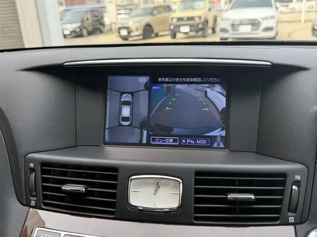 日産 フーガ ハイブリッド 香川県 2017(平29)年 5万km スーパーブラック ワンオーナー/メーカーナビ/フルセグ/アラウンドビューモニター/ハーフレザーシート/前席パワーシート/オットマン/純正18インチアルミ/LEDヘッドライト/エマージェンシーブレーキ/レーダークルーズコントロール/BSM/ドライブレコーダー/スマートキー/ビルトインETC