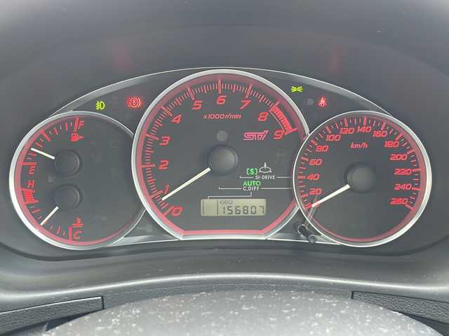 スバル インプレッサ ＷＲＸ 静岡県 2010(平22)年 15.7万km オブシディアンブラックパール プッシュスタート/スマートキー/社外ナビ/　フルセグTV/BTオーディオ/DVD/ハーフレザーシート/キセノンライト/サイド、カーテンエアバック