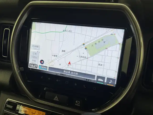 スズキ ハスラー Jスタイル Ⅱ 埼玉県 2024(令6)年 1万km フェニックスレッドパール/ソフトベージュメタリック 純正９インチナビ　全方位モニター　ビルトインＥＴＣ　前後ドライブレコーダー　セーフティサポート　アダプティブクルーズコントロール　シートヒーター　ステアリングスイッチ　オートライト　ＬＥＤライト　ＴＶ