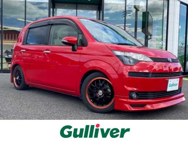 トヨタ スペイド F 兵庫県 2013(平25)年 7.5万km スーパーレッドⅤ 社外9インチフローティングナビ/（AM/FM/BT）/フルセグテレビ/バックカメラ/前後ドライブレコーダー/ドアバイザー/プッシュスタート/片側パワースライドドア/ETC/HIDヘッドライト/モデリスタエアロ/モデリスタマフラー/TANABE車高調