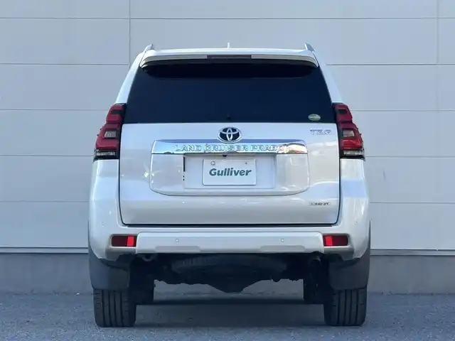 トヨタ ランドクルーザー プラド TZ－G 茨城県 2019(令1)年 5万km ホワイトパールクリスタルシャイン ワンオーナー/純正ナビ/　(AM/FM/CD/DVD/USB/Bluetooth/フルセグ)/全方位カメラ/前方ドライブレコーダー/クリアランスソナー/レーダークルーズコントロール/ETC2.0/LEDヘッドライト/レザーシート/シートベンチレーション/SoundWaveセキュリティシステム/ルーフレール/電動格納3列シート/純正アルミホイール/レーンキープアシスト/オートライト/W+サイドエアバック/カーテンエアバック/パワーステアリング/ワンオーナー/新車時保証書
