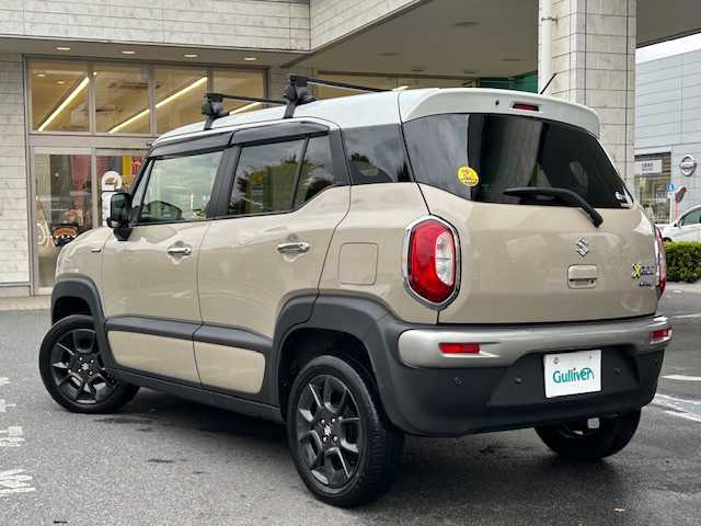 スズキ クロスビー HYBRID MZ 東京都 2020(令2)年 5.4万km キャラバンアイボリーパールメタリック/ホワイト 2トーンルーフ ワンオーナー/セーフティサポート(予防安全技術)/4WD/走行モード(スポーツ/スノー)/純正SDナビ(フルセグTV)/Bluetooth AM FM CD DVD/全方位モニター/クルーズコントロール/デュアルセンサーブレーキサポート/誤発進抑制機能/レーンアシスト/ふらつき警報機能/リアパーキングセンサー/LEDヘッドランプ/オートライト/スマートキー/スペアキー×1/保証書＆取扱説明書