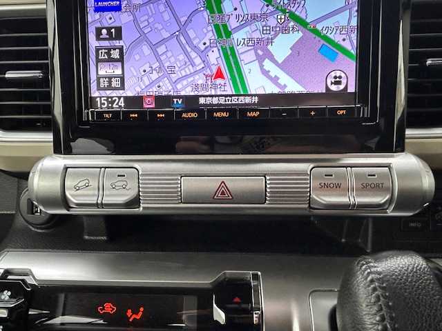 スズキ クロスビー HYBRID MZ 東京都 2020(令2)年 5.4万km キャラバンアイボリーパールメタリック/ホワイト 2トーンルーフ ワンオーナー/セーフティサポート(予防安全技術)/4WD/走行モード(スポーツ/スノー)/純正SDナビ(フルセグTV)/Bluetooth AM FM CD DVD/全方位モニター/クルーズコントロール/デュアルセンサーブレーキサポート/誤発進抑制機能/レーンアシスト/ふらつき警報機能/リアパーキングセンサー/LEDヘッドランプ/オートライト/スマートキー/スペアキー×1/保証書＆取扱説明書