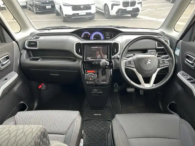 スズキ ソリオ バンディット HV MV Dカメラ ブレーキS 和歌山県 2016(平28)年 4.5万km ファーベントレッド/スーパーブラックパール 純正8インチナビ/フルセグTV/Bluetooth/CD/DVD/USB/バックカメラ/ETC/TVキャンセラー/デュアルカメラブレーキサポート/車線逸脱防止機能/クルーズコントロール/左側パワースライドドア/運転席シートヒーター/アイドリングストップ/ステアリングスイッチ/リアドアサンシェード/シートバックテーブル/LEDヘッドライト/フォグランプ/オートライト/純正15インチAW/プッシュスタート/スマートキー