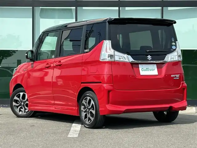 スズキ ソリオ バンディット HV MV Dカメラ ブレーキS 和歌山県 2016(平28)年 4.5万km ファーベントレッド/スーパーブラックパール 純正8インチナビ/フルセグTV/Bluetooth/CD/DVD/USB/バックカメラ/ETC/TVキャンセラー/デュアルカメラブレーキサポート/車線逸脱防止機能/クルーズコントロール/左側パワースライドドア/運転席シートヒーター/アイドリングストップ/ステアリングスイッチ/リアドアサンシェード/シートバックテーブル/LEDヘッドライト/フォグランプ/オートライト/純正15インチAW/プッシュスタート/スマートキー