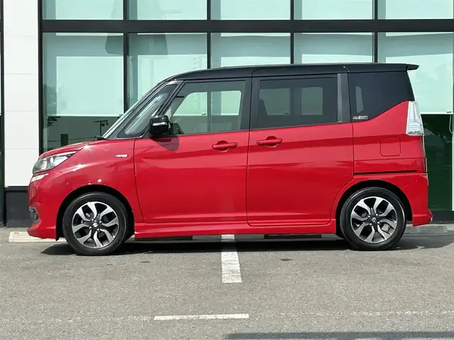 スズキ ソリオ バンディット HV MV Dカメラ ブレーキS 和歌山県 2016(平28)年 4.5万km ファーベントレッド/スーパーブラックパール 純正8インチナビ/フルセグTV/Bluetooth/CD/DVD/USB/バックカメラ/ETC/TVキャンセラー/デュアルカメラブレーキサポート/車線逸脱防止機能/クルーズコントロール/左側パワースライドドア/運転席シートヒーター/アイドリングストップ/ステアリングスイッチ/リアドアサンシェード/シートバックテーブル/LEDヘッドライト/フォグランプ/オートライト/純正15インチAW/プッシュスタート/スマートキー