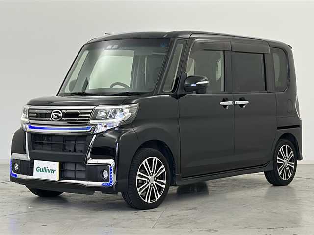 ダイハツ タント カスタム RS トップED SA Ⅲ 宮城県 2017(平29)年 4.4万km ブラックマイカメタリック スマートアシストIII/・衝突回避支援/・車線逸脱警報/・オートマチックハイビーム/・コーナーセンサー/両側パワースライドドア/ハーフレザーシート/運転席シートヒーター/パイオニア製カーオーディオ/・CD.AUX/LEDヘッドライト/LEDフォグランプ/横滑り防止機能/アイドリングストップ/革巻きステアリング/ステアリングスイッチ/プッシュスタート/スマートキー/スペアキー/純正フロアマット/純正15インチアルミホイール