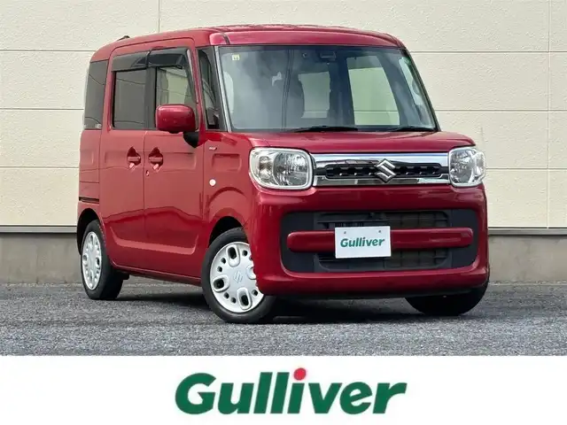 スズキ スペーシア HYBRID X 茨城県 2018(平30)年 3万km フェニックスレッドパール 純正８インチナビ/フルセグTV/Bluetooth接続/DVD再生機能/全方位カメラ/両側パワースライド/シートヒーター/アイドリングストップ/ヘッドアップディスプレイ/セーフティサポート/純正フロアマット/ETC/衝突軽減システム/スペアキー