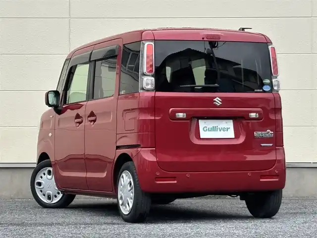 スズキ スペーシア HYBRID X 茨城県 2018(平30)年 3万km フェニックスレッドパール 純正８インチナビ/フルセグTV/Bluetooth接続/DVD再生機能/全方位カメラ/両側パワースライド/シートヒーター/アイドリングストップ/ヘッドアップディスプレイ/セーフティサポート/純正フロアマット/ETC/衝突軽減システム/スペアキー