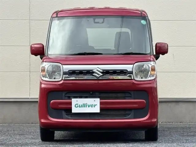 スズキ スペーシア HYBRID X 茨城県 2018(平30)年 3万km フェニックスレッドパール 純正８インチナビ/フルセグTV/Bluetooth接続/DVD再生機能/全方位カメラ/両側パワースライド/シートヒーター/アイドリングストップ/ヘッドアップディスプレイ/セーフティサポート/純正フロアマット/ETC/衝突軽減システム/スペアキー