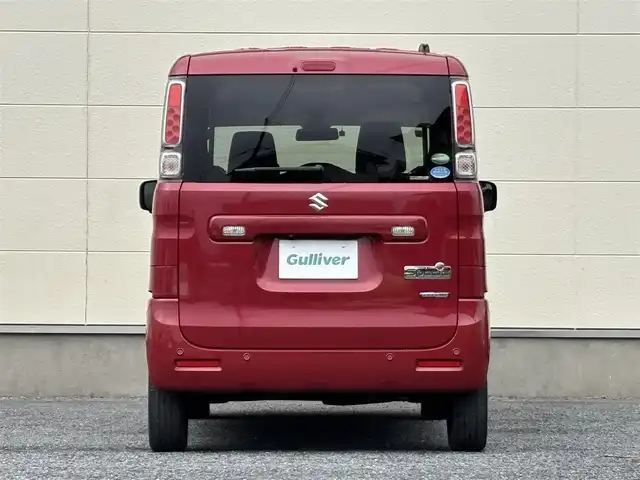 スズキ スペーシア HYBRID X 茨城県 2018(平30)年 3万km フェニックスレッドパール 純正８インチナビ/フルセグTV/Bluetooth接続/DVD再生機能/全方位カメラ/両側パワースライド/シートヒーター/アイドリングストップ/ヘッドアップディスプレイ/セーフティサポート/純正フロアマット/ETC/衝突軽減システム/スペアキー