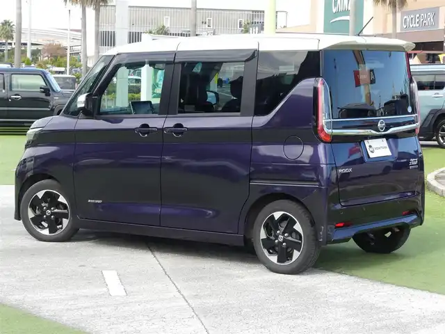 日産 ルークス HWS X プロパイロットED 千葉県 2021(令3)年 5.3万km アメジストパープル/フローズンバニラパール 2トーン エマージェンシーブレーキ/プロパイロット/インテリジェントクルーズコントロール/ハンズフリー両側パワースライドドア/純正SDナビ/地デジTV/【DVD/CD再生機能　Bluetooth接続】/アラウンドビューモニター/前席シートヒーター/ドライブレコーダー/ステアリングスイッチ/ETC/LEDヘッドライト/フォグライト/ウインカーミラー/コーナーセンサー/純正14インチアルミホイル/サイド/カーテンエアバッグ/インテリジェントキー
