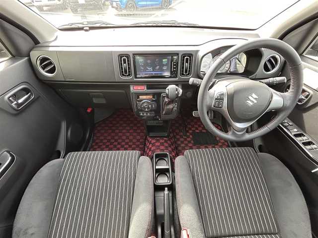 スズキ アルト ワークス 愛媛県 2019(令1)年 1.5万km ピュアホワイトP 社外7インチナビ（Bluetooth/フルセグTV/DVD再生）/前席純正レカロシート/ETC/純正エアロパーツ/パドルシフト/ステアリングスイッチ/社外フロアマット/純正アルミホイール/ウィンカーミラー/後方コーナーセンサー/フットイルミネーション/フォグランプ/スマートキー×2