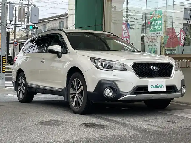 スバル アウトバック リミテッド 愛知県 2018(平30)年 16.4万km クリスタルホワイトP 純正ダイアトーンサウンドナビ/・Bluetooth／DVD／地デジTV/前後席シートヒーター/前席パワーシート/LEDオートライト/フォグランプ/オートエアコン/バック／サイド／フロントカメラ/前方ドライブレコーダー〈CB-R02〉/ステアリングヒーター/パワーバックドア/アイサイトバージョン３/・プリクラッシュセーフティ/・車線逸脱ふらつき警報/・誤発進抑制制御/・アクティブレーンキープ/・全車速追従機能付レーダークルーズコントロール/・後退時自動ブレーキシステム/アイサイトセーフティプラス/・リヤビークルディテクション/・アダプティブドライビングビーム/ETC/X-MODE/パドルシフト