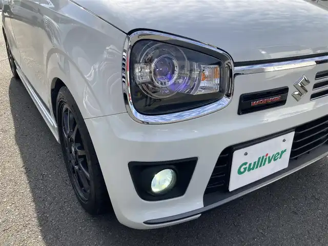 スズキ アルト ワークス 静岡県 2017(平29)年 3.7万km ピュアホワイトP 社外7V型ナビ(AVIC-RZ900)/　AM FM CD DVD Bluetooth SD/フルセグTV/ビルトインETC/前後方ドライブレコーダー/LEDオートヘッドランプ/CUSCOタワーバー/ターボ/純正15インチアルミホイール/スマートキー2本/5速MT/RECAROスポーツシート/社外マフラー/車高調