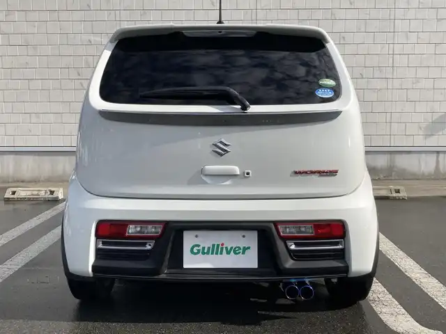 スズキ アルト ワークス 静岡県 2017(平29)年 3.7万km ピュアホワイトP 社外7V型ナビ(AVIC-RZ900)/　AM FM CD DVD Bluetooth SD/フルセグTV/ビルトインETC/前後方ドライブレコーダー/LEDオートヘッドランプ/CUSCOタワーバー/ターボ/純正15インチアルミホイール/スマートキー2本/5速MT/RECAROスポーツシート/社外マフラー/車高調