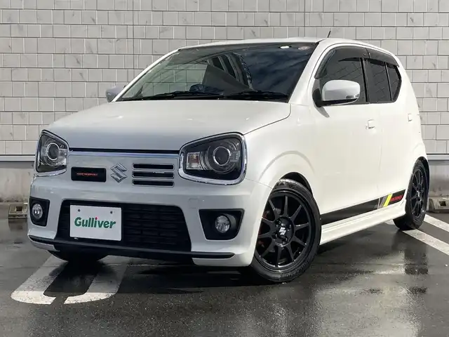 スズキ アルト ワークス 静岡県 2017(平29)年 3.7万km ピュアホワイトP 社外7V型ナビ(AVIC-RZ900)/　AM FM CD DVD Bluetooth SD/フルセグTV/ビルトインETC/前後方ドライブレコーダー/LEDオートヘッドランプ/CUSCOタワーバー/ターボ/純正15インチアルミホイール/スマートキー2本/5速MT/RECAROスポーツシート/社外マフラー/車高調