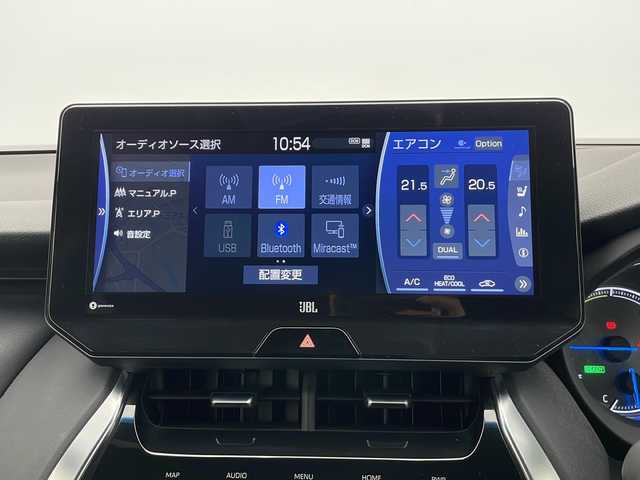 トヨタ ハリアー ハイブリッド Z レザーパッケージ 長野県 2021(令3)年 4.9万km プレシャスブラックパール 4WD/JBLプレミアムサウンド/純正メモリナビ&フルセグTV&USB&BT/トヨタセーフティセンス/アダプティブクルーズコントロール/レーントレーシングアシスト/プリクラッシュセーフティ/ブラインドスポットモニター/リアクロストラフィックアラート/インテリジェントクリアランスソナー/ヘッドアップディスプレイ/パーキングサポートブレーキ/ロードサインアシスト/先行車発進告知/パワーバックドア/レザーシート/前席エアシート/前席シートヒーター/前席パワーシート/運転席シートメモリ/ステアリングスイッチ/ステアリングヒーター/全方位カメラ/ビルトインETC2.0/LEDヘッドライト/オートライト/フロントフォグランプ/電動格納ミラー/ウィンカーミラー/ドアミラーヒーター/電動ホールド/オートホールド/純正19インチAW装着/純正フロアマット/プッシュスタート/スマートキー